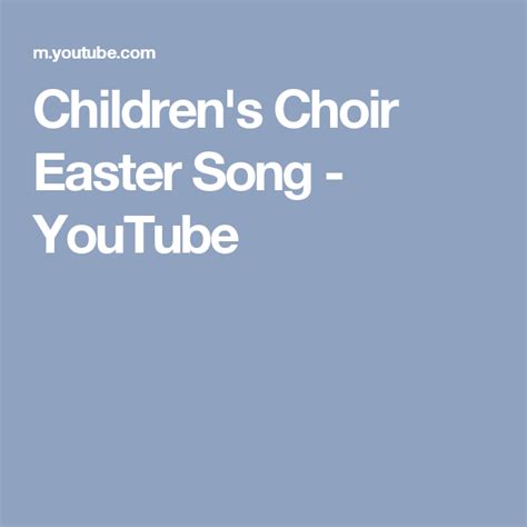 children adulr choir for easter song